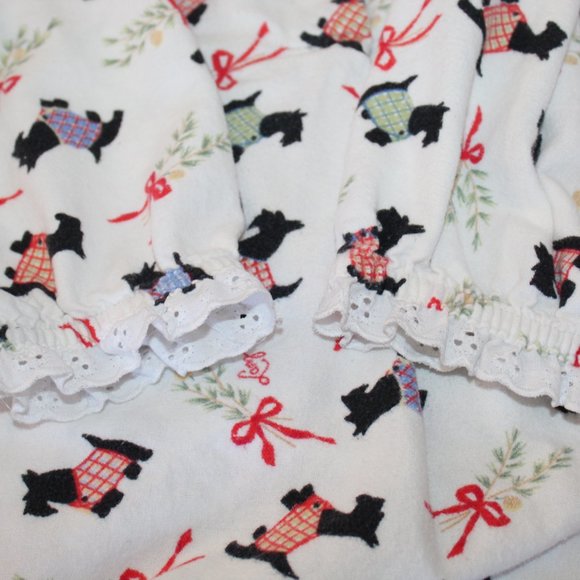 Lanz of Salzburg Scottie Dog Cotton Flannel Long Nightgown Women's Small - Picture 8 of 10